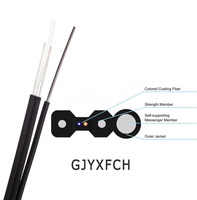 Ftth Kabel Patch Serat Optik, Kawat Baja FRP Dalam/Luar Ruangan 1 2 Core 2Mm * 5Mm SC/APC UPC G657A LSZH Drop