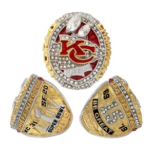 Venta al por mayor de anillos clásicos nostálgicos conmemorativos populares europeos y americanos 2019-2020 anillos de Kansas City Chieftain - Product Image 3