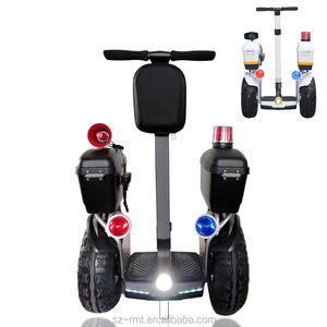 CE onaylı 19 inç 2 tekerlekli elektrikli scooter devriye arabası yan alet kutusu, flaş ışığı, alarm hoparlör - Product Image 3