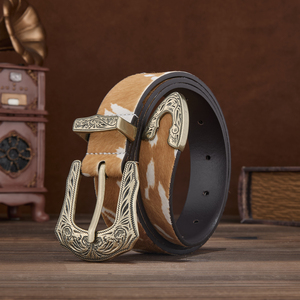 Thắt lưng nam nữ da thật, da bò thật, lông ngựa, kiểu dáng cổ điển, thiết kế riêng, phụ kiện cao cấp, thắt lưng quần - Product Image 4