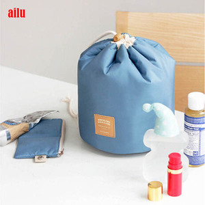 Borsa per il Trucco Multifunzione ad Alta Capacità, Impermeabile, con Coulisse, per Viaggi, Beauty Case Cilindrico, Valigetta per Cosmetici - Product Image 2