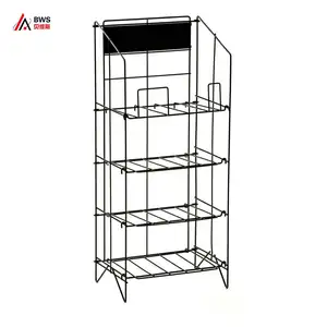 Metal Wire Newspaper Display Stand Storage for home store