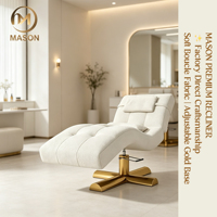 Lit d'extension de cils ergonomique de luxe moderne à design incurvé réglable en fer pour salons de beauté, hôtels et spas