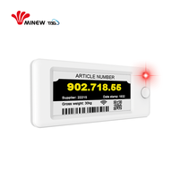 MinewTag STag29A, étiquette de prix numérique E-ink 3 couleurs de 2,9 pouces avec bouton Bluetooth 5.0 pour système de picking en entrepôt