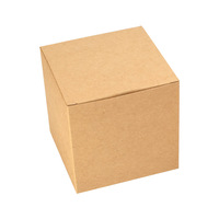 Boîtes d'emballage alimentaire neutres multi-usages pliables en papier kraft carré, fabriquées à partir de matériaux recyclés, vente en gros