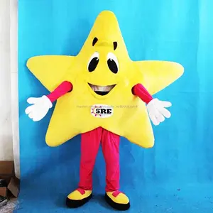 Disfrute CE estrella amarilla mascota disfraces para la venta