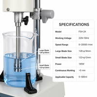 Homogénéisateur haute vitesse FSH-2A 20000 tr/min 5-500 ml avec affichage numérique, émulsifiant, agitateur, dispersant, broyeur de tissus, mélangeur de laboratoire