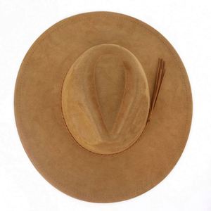 Sombreros Fedora al por mayor personalizados con ala ancha de 10 cm, unisex, estilo jazz, con borla en forma de corazón, para negocios, exteriores y uso casual. - Product Image 4