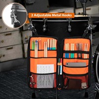 Échantillon Gratuit : Pochette et Sac de Rangement Portable pour Baguettes de Batterie en Tissu Oxford Personnalisé, Fermeture Éclair Robuste, Idéal pour Cadeau