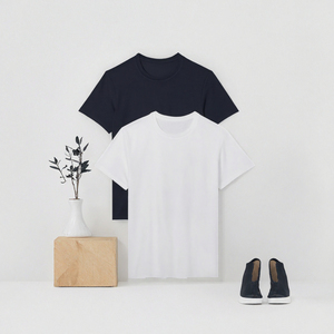 Men's Regular <b>Fit</b> Cotton T-<b>Shirt</b> O-Neck Short Sleeve Solid Color Casual Jersey Knitted Tee <b>White</b> - Product Image 2