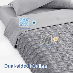 Couette alternative au duvet double face <span class=keywords><strong>en</strong></span> seersucker rafraîchissant à motif à bulles OEKO-TEX BSCI, livraison rapide - Product Image 5