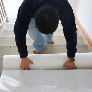 Couverture Film Peinture Bâche 100-500g Transparent Bâtiment Peinture Film Non-Tissé Papier Peint Toile pour Rénovation et Déménagement - Product Image 5