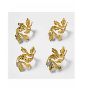 Rond de serviette en métal doré de conception martelée à la main avec un rond de serviette de qualité supérieure pour la décoration de mariage - Product Image 4