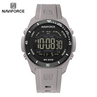 NAVIFORCE 7138 Sport Digitaluhr für Herren 50m Wasserdichte Uhr mit Silikonarmband Alarm Countdown LCD-Hintergrundbeleuchtung Stoppuhr-Funktion