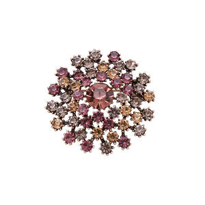 Vintage color cristal diente de león diseño aleación plateado <span class=keywords><strong>YINI</strong></span> XZ015 broche de mujer elegante lujo Pin ramillete traje abrigo - Product Image 6