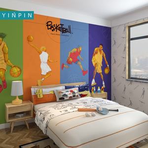<span class=keywords><strong>Papier</strong></span> <span class=keywords><strong>peint</strong></span> mural de basket-ball populaire, frotté directement, pour chambre de garçon - Product Image 3