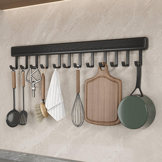 wall mounted kitchen tool hanging rail