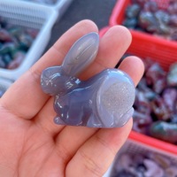 Vente en gros d'ornements et sculptures d'animaux en agate druzy de cristal naturel de haute qualité, artisanat de géodes pour la décoration intérieure de collection