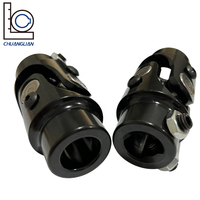 Columna de dirección de rendimiento de juntas universales de acero inoxidable negro mecanizado CNC para Hot Rods Racing Cars Maquinaria agrícola