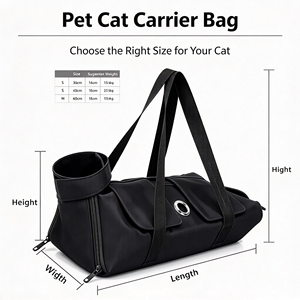 Bolsa de Transporte para Gato Portátil, Antiarranhão, Macia, para Viagem e Higiene, Cães e Gatos Pequenos - Product Image 3