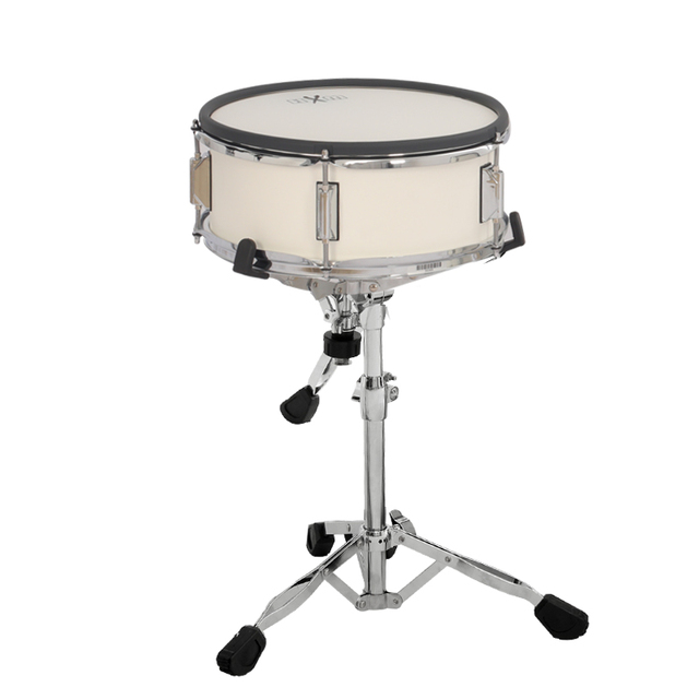 HXM 14" White Snare Drum Pad Includes Metal Stand Model PW-A14J Compatible with Various Brands Dual Zone Mesh Head & Rim