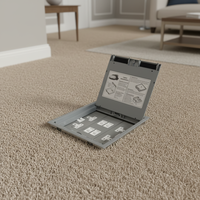 Organizador de Cables Modular a Prueba de Polvo con 4 Tomas de Corriente, Color Gris, Uso Comercial para Alfombras y Espacios de Oficina