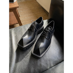 Nuevos zapatos de hombre elevados y de suela gruesa con cuerno de rinoceronte de moda de nicho personalizado - Product Image 4