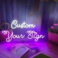 Letrero de Letras de Neón Acrílicas Personalizadas con Opciones de Color, Uso Interior/Exterior, Garantía de 1-2 Años, Letrero Iluminado con LED