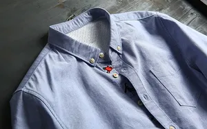 Camisa de algodón oxford para hombre, ropa de marca, nuevo diseño
