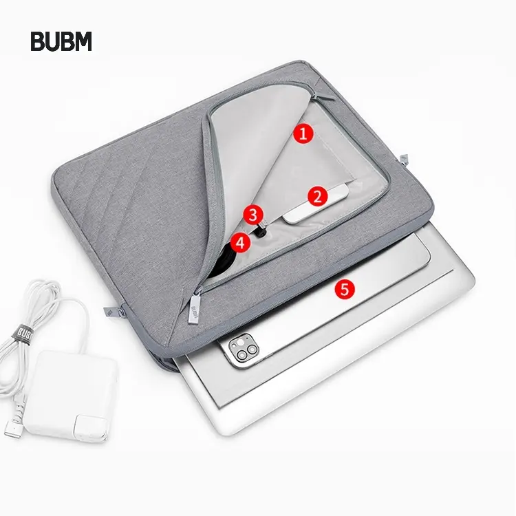 BUBM Custom Puffy Multifunctional 13 Inch Laptop Pouch Sleeve Protective Cover Case Bag for HP