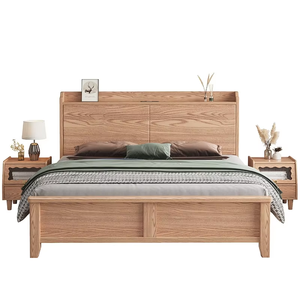 <span class=keywords><strong>Lit</strong></span> double moderne et minimaliste en bois massif <span class=keywords><strong>de</strong></span> style nordique pour petits appartements 1,8x2 m - Product Image 3
