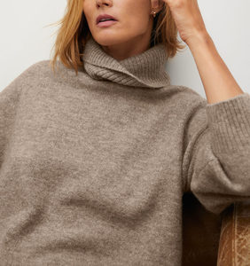 Donna Maglieria di <span class=keywords><strong>Lana</strong></span> Dolcevita Etero Manica Lunga di Grandi Dimensioni Pullover Vestito Dal Maglione di Cachemire - Product Image 4