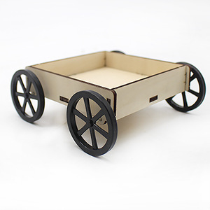 Kit de modèle de chariot à tirer en bois pour enfants, jouet éducatif scientifique STEM, jouet d'apprentissage pour enfants de 4 à 6 ans, assemblage manuel, jouet éducatif - Product Image 2