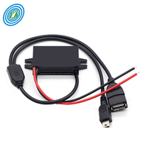 YUCOO 12v à 5v convertisseur Buck Module adaptateur de sortie Usb convertisseur de puissance de voiture cc