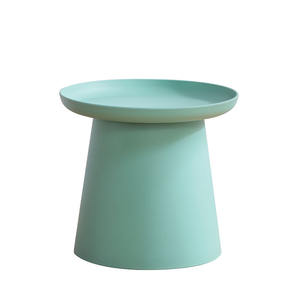 Mesa de Centro Redonda de Plástico Amarillo de Baja Altura, Moderna y Ecológica para Sala de Estar, Venta al por Mayor de Fábrica en Bazhou, China - Product Image 4