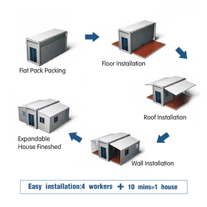Casa plegable prefabricada con contenedor, casa prefabricada ampliable con baño, cocina, dormitorio, <span class=keywords><strong>Puerto</strong></span> <span class=keywords><strong>Rico</strong></span> - Product Image 3