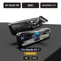 Caméra de tableau de bord pour rétroviseur Mazda CX-7 H-X Streaming 2K 9,2 pouces WiFi, ajustement universel