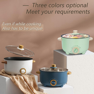 3L and 24cm Electric Hot Pot and Multi-functional Electric Frying <b>Pan</b> Non Stick Inner Electric Multicooker Carton Tempered Glass - Product Image 3