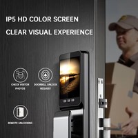 Serrure de porte d'entrée intelligente avec caméra, reconnaissance faciale 3D, appel vidéo, carte, alliage d'aluminium, Tuya Wifi