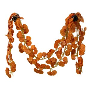 Artificial Orange Eucalyptus Leaves Vines 2m Hanging Indoor <b>Wedding</b> Decor Photography <b>Props</b> - Product Image 5