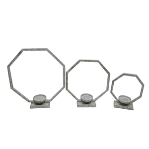 Hexagon Eco-Friendly Handmade Aluminum <b>Tea</b> <b>Light</b> <b>Holder</b> Rustic Decorative Table Centerpiece - Product Image 1