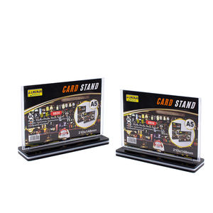 Vente <span class=keywords><strong>en</strong></span> <span class=keywords><strong>gros</strong></span> de <span class=keywords><strong>porte</strong></span>-<span class=keywords><strong>affiche</strong></span> A8 double face écologique présentoir de support de menu pour la publicité de stockage de cartes de visite de <span class=keywords><strong>bureau</strong></span> à domicile - Product Image 3