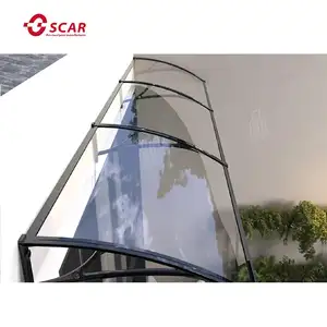 Metal aluminum bracket polycarbonate door canopy awning for balcony