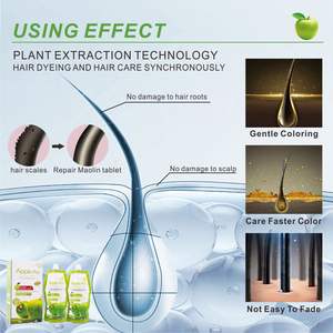 Crema Colorante per Capelli Apple Pro 500ml*2 Tinta Nera Permanente con Formula alla Frutta Fragranza Duratura Non Macchia il Cuoio Capelluto - Product Image 2