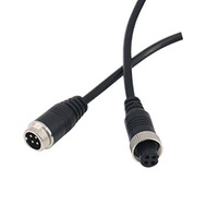 Câble de connecteur M12 personnalisé étanche vue arrière caméra de recul avec femelle mâle Aviation 4 broches Din connecteur d'aviation GX12