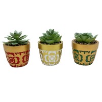 Usine directe petits pots de ciment décoratifs de pot de fleur de ciment avec la vente en gros en plastique de fleur