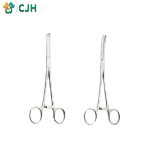 Instrumen Bedah Hewan CJH, <span class=keywords><strong>Forceps</strong></span> Vaskular dengan Slot Lebar dalam <span class=keywords><strong>Forceps</strong></span> Hemostatik Bergerigi - Product Image 1