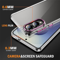 Coque de téléphone PC rigide en TPU souple transparent pour Samsung Galaxy S25 Edge S24 S23 Ultra S22 S21 FE Plus coque de protection antichoc