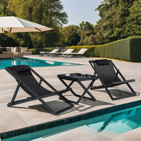 OSMEN Metris Chaise longue pliante pour balcon avec cadre en aluminium Chaises longues d'extérieur pour jardin et terrasse