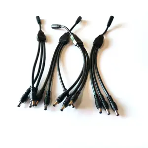 DC Power Cords 5.5x2.5 Strips with DC Adaptors 2 way splitter power cable 5521 5525 dc cable data cable